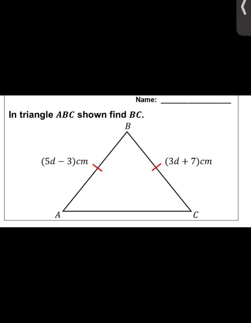 In triangle ABC show find BC.. Need help ASAP!!!-example-1