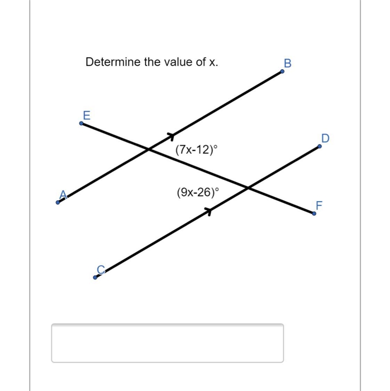 Determine the value of x.-example-1