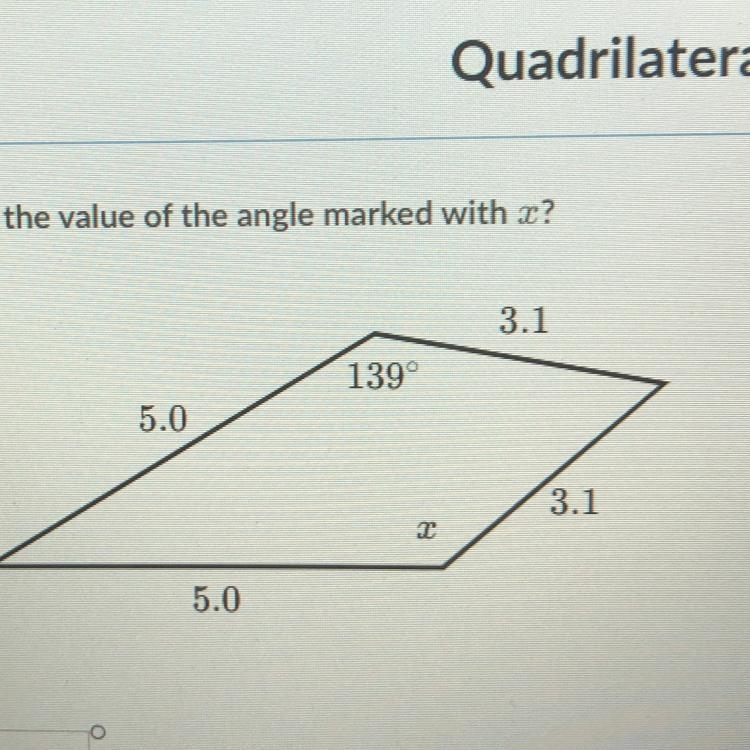 What is the value of the angle marked with x?-example-1