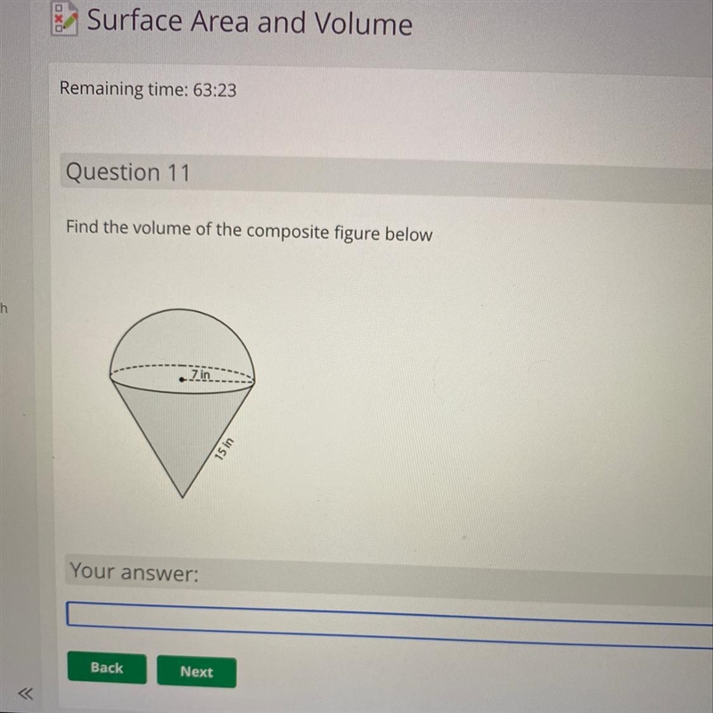 Find the volume of the composite figure below-example-1