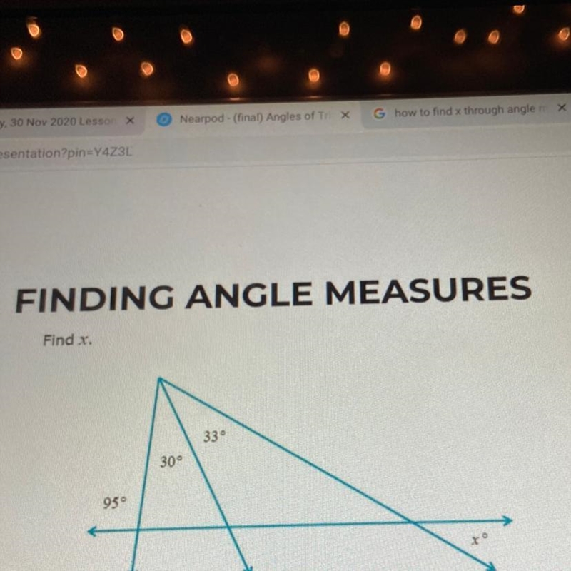 FINDING ANGLE MEASURES Find x.-example-1