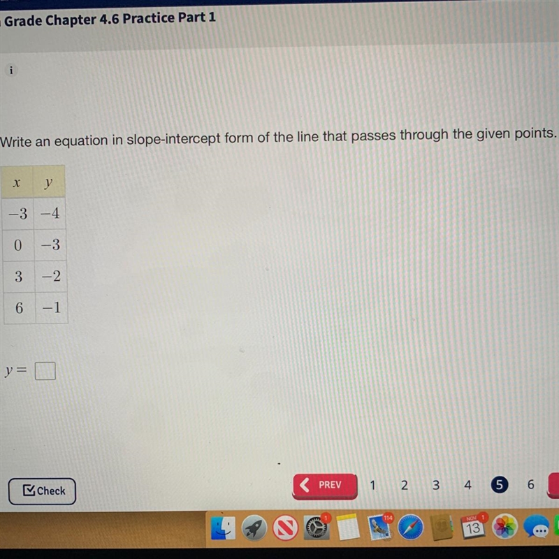 Write an equation in slope-intercept form of the line that passes through the given-example-1