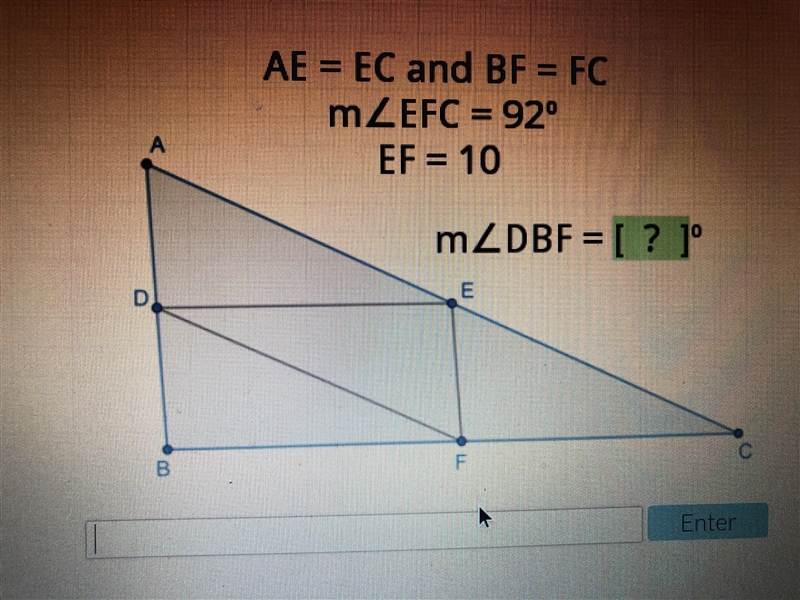 I tried 90 but it’s not right, what would it be? HELP PLEASE!!!!-example-1