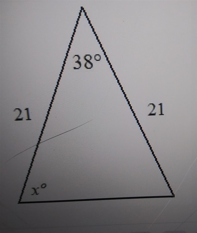 What is the value of x? 1. 142 2. 71 3. 152 4. 76​-example-1