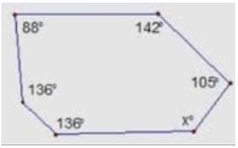 Find The missing Interior Angle X-example-1