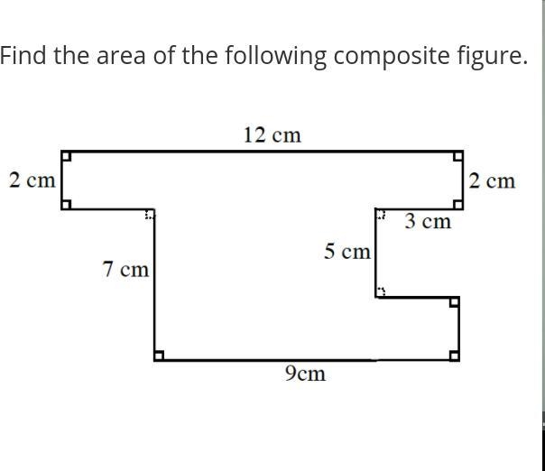 What is the area of the composite figure? Please answer need the answer now!-example-1