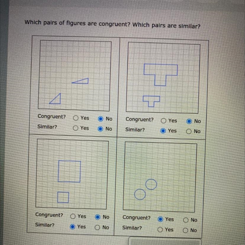 ??? which ones r congruent or similar-example-1