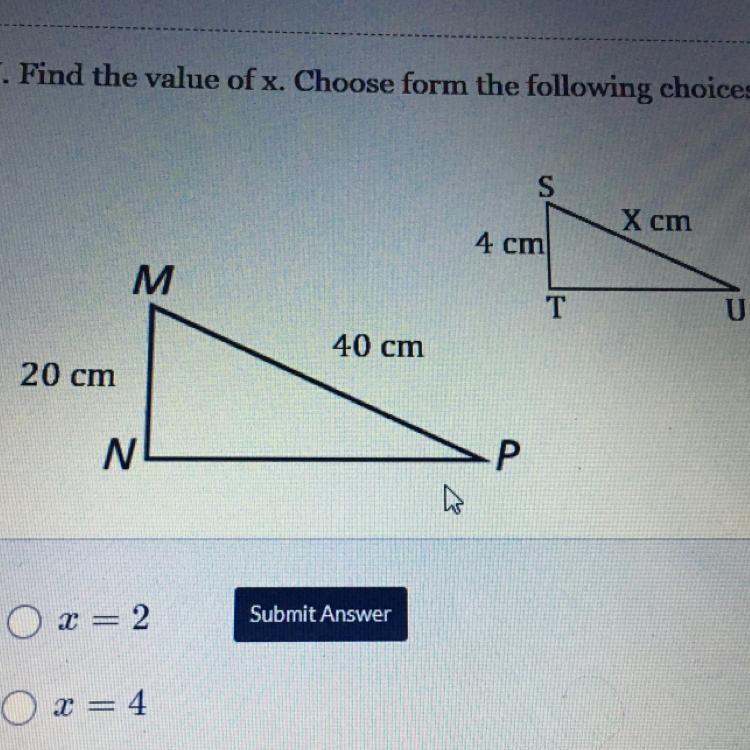 Find the value of x-example-1