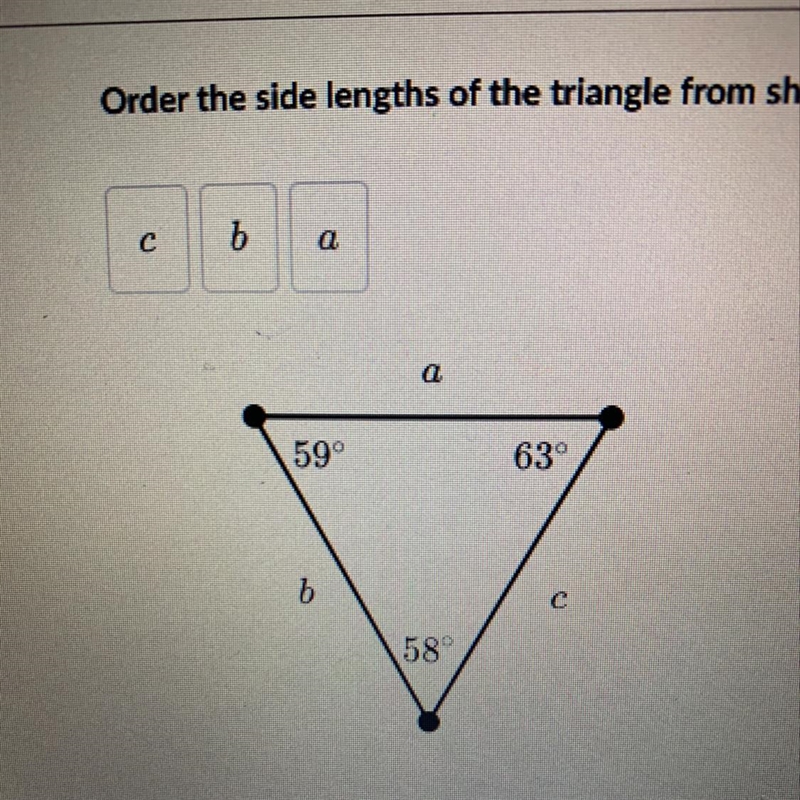 Put these in order from shortest to longest-example-1