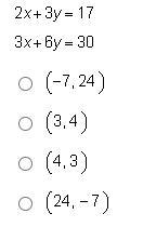 What is the solution to the system of equations below?-example-1