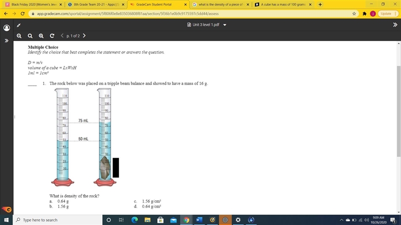 What is the density of the rock???!!!!!!!!!!-example-1