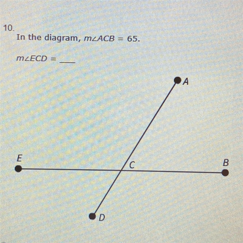 In the diagram, m M А E B C D-example-1