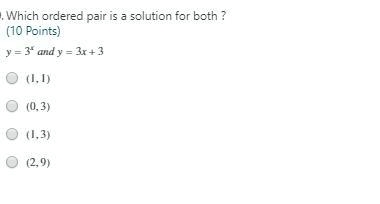 Which ordered pair is a solution for both ?-example-1