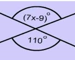 Write an equation to find the value of x:-example-1