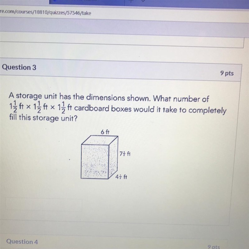 A storage unit has the dimensions shown. What number of 12ft x 12ft x 12ft cardboard-example-1