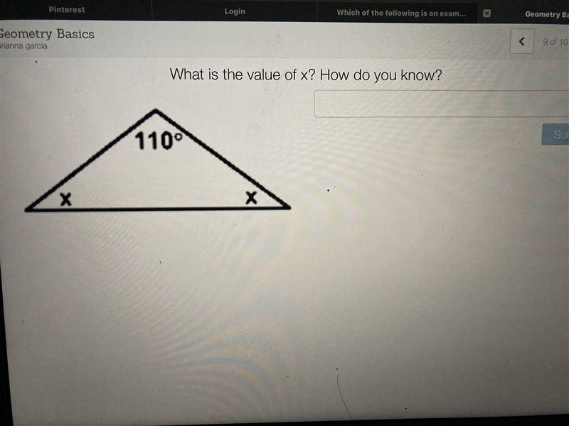 What is the value of x and how do you know-example-1