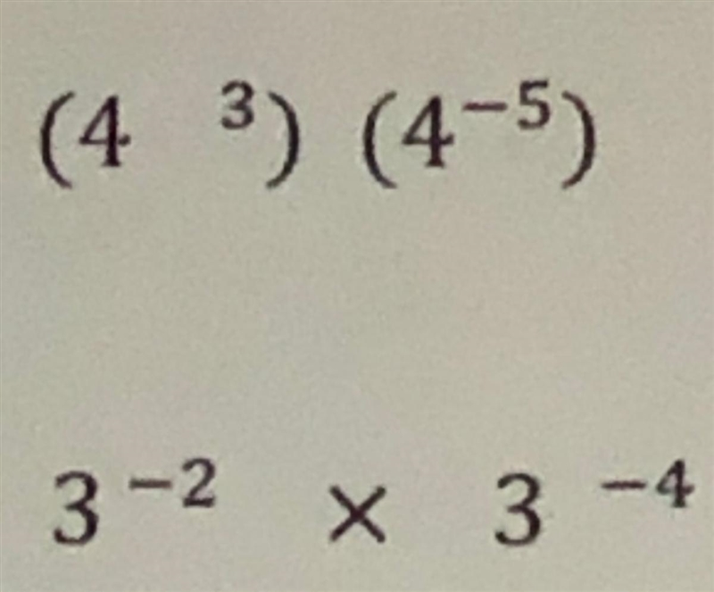 Show how you would simplify the following expressions. Show your work.-example-1