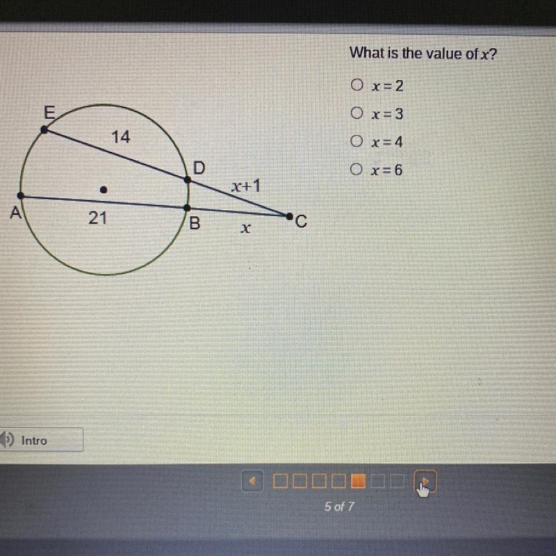 What is the value of x ?-example-1