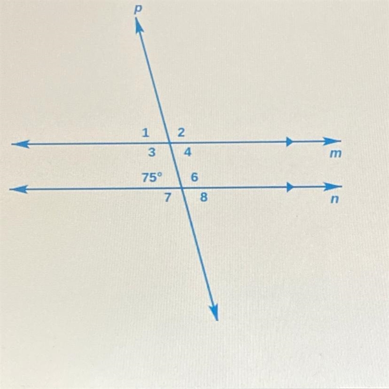 Find the measures of the numbered angles.-example-1