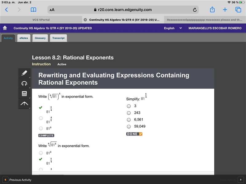 I hate math when I don’t know how to do it and since I don’t have school well it’s-example-1