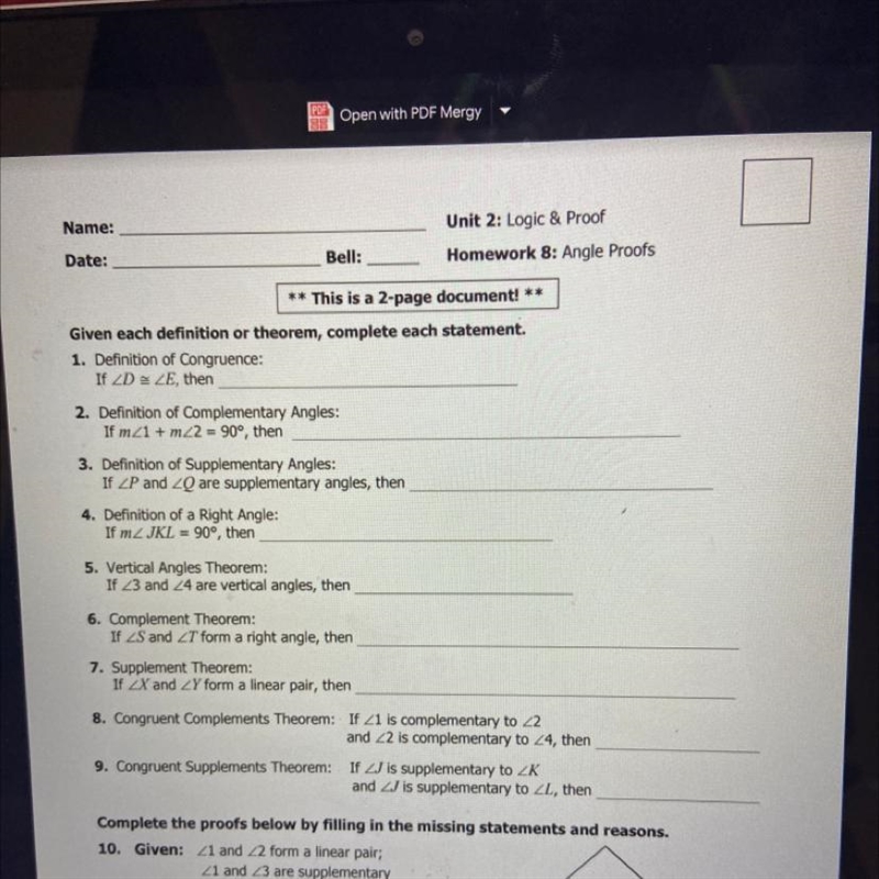 Please help me 1 through 9-example-1