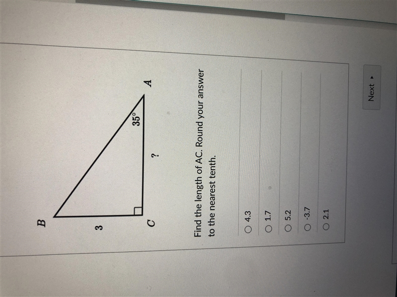 Find the length of Ac. Round your answer to the nearest tenth-example-1