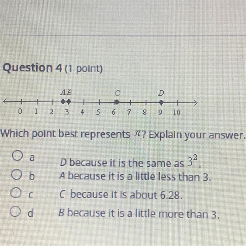 Which point best represents t? Explain your answer.-example-1