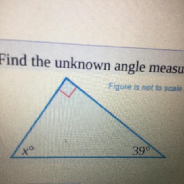 How do I find the unknown angle measure-example-1