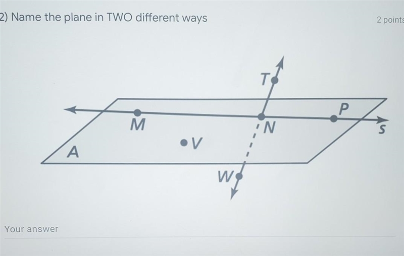 Name the plane in 2 ways please! simple and quick :) ​-example-1