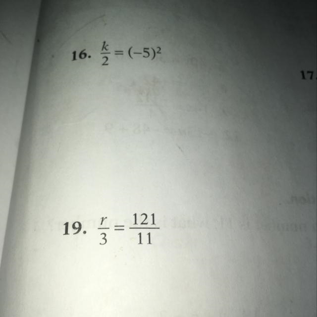 Need help for 16) and 19) Solve each equation and check. Show all work please-example-1