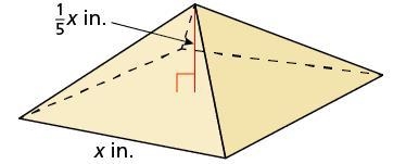 PLEASE HELP!! DUE!! The square pyramid has a volume of 225 cubic inches. What is the-example-1