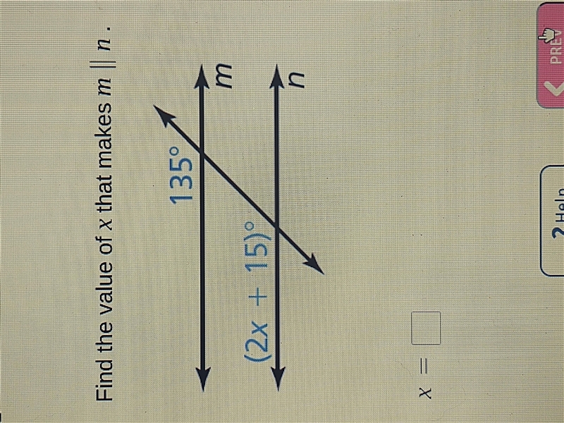 Find the value of x that makes m|n-example-1