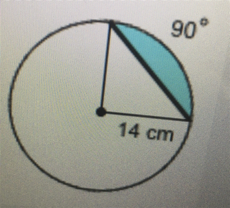 Find the area of the shaded segment. Round your answer to the nearest tenth. Please-example-1