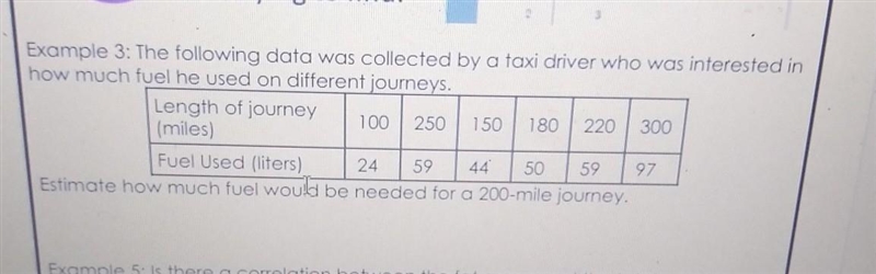 Example 3: The following data was collected by a taxi driver who was interested in-example-1