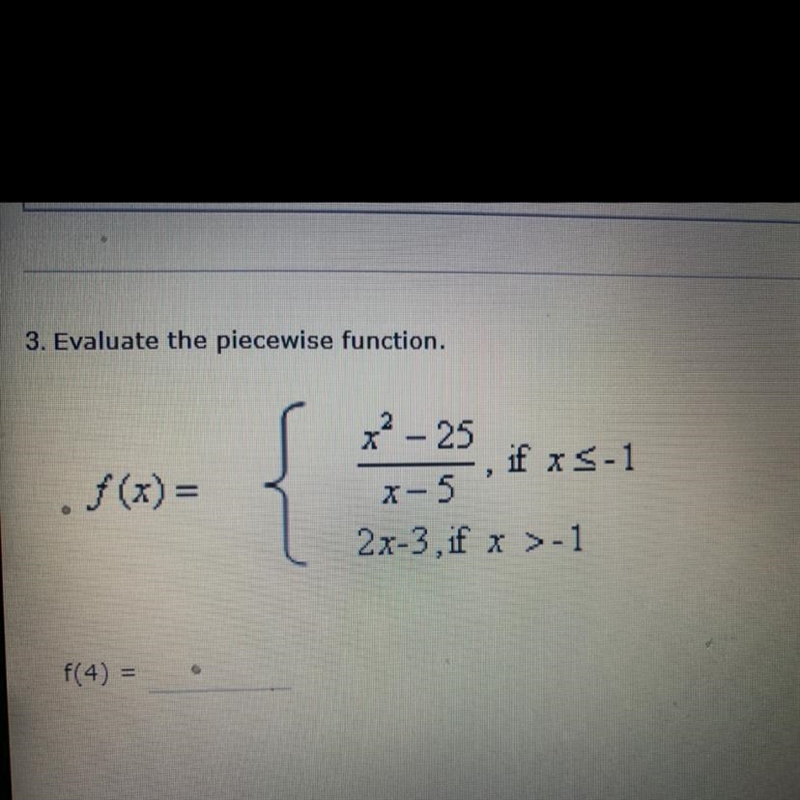 Evaluate the piecewise function-example-1