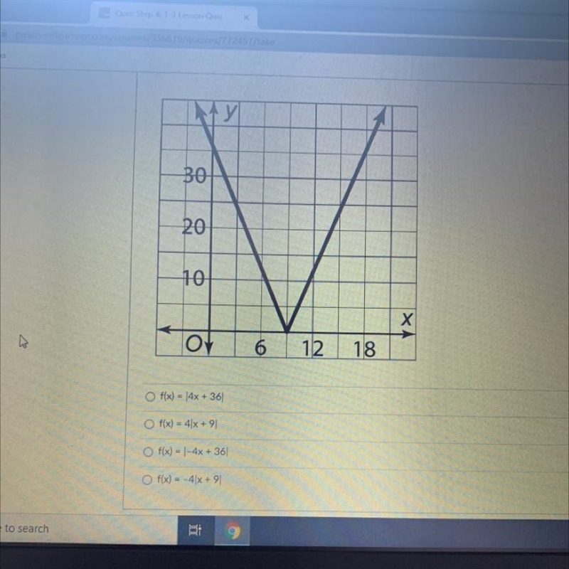 Which of the following absolute value functions defines the function shown in the-example-1