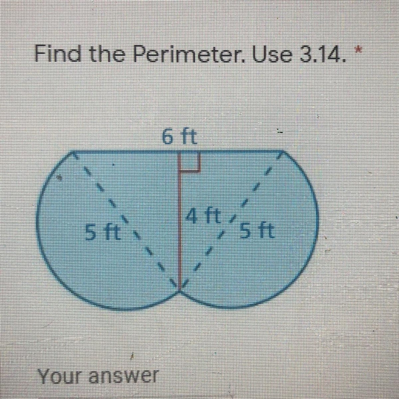 Find the perimeter use 3.14-example-1