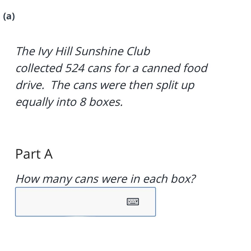 The Ivy Hill Sunshine Club collected 524 cans for a canned food drive. The cans were-example-1