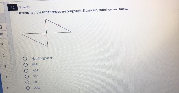 Determine if the two triangles are congruent.-example-1