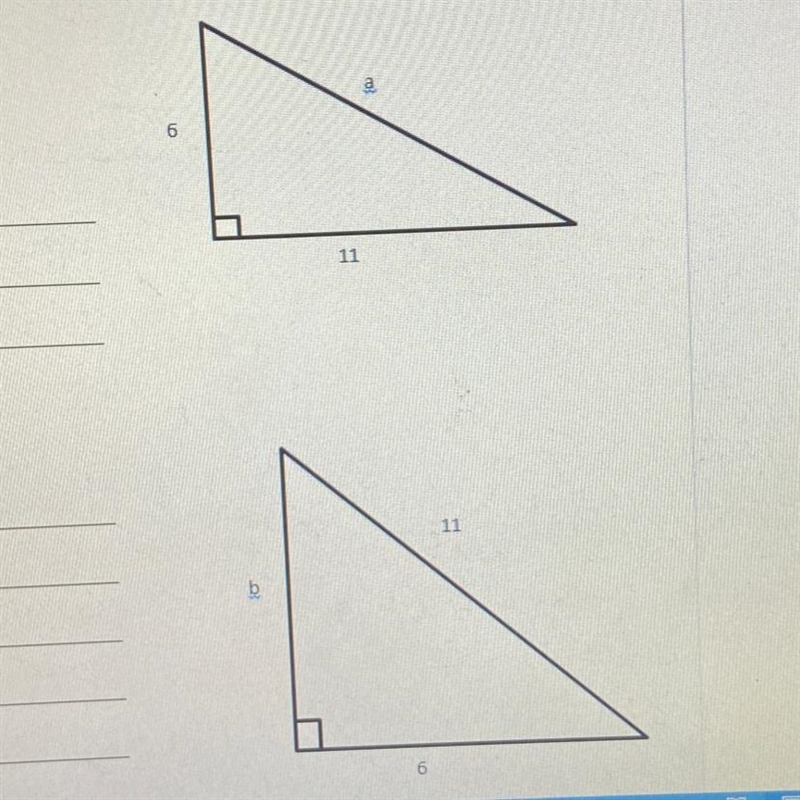 What is the surd of these two right angled triangles-example-1