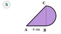 Find the area and the perimeter of the shaded regions below. Give your answer as a-example-1