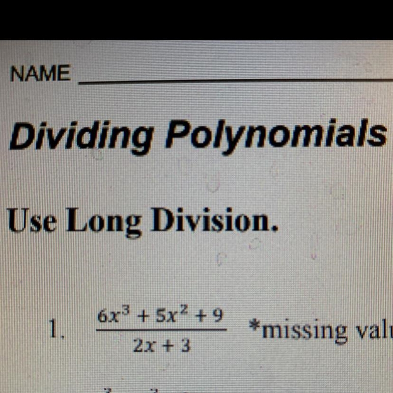 Can someone show me how to do this? It’s dividing polynomials.-example-1