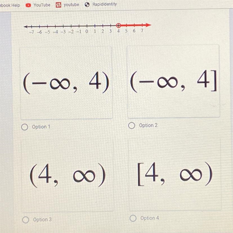 What is the interval notation for the graph shown below?-example-1