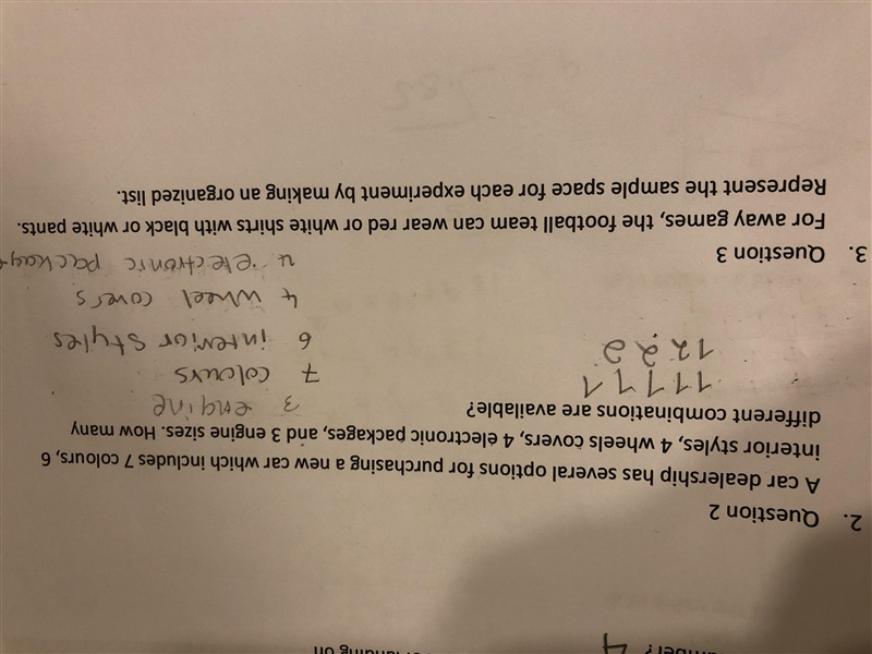 Please help me solve question 2. Ignore my handwriting-example-1