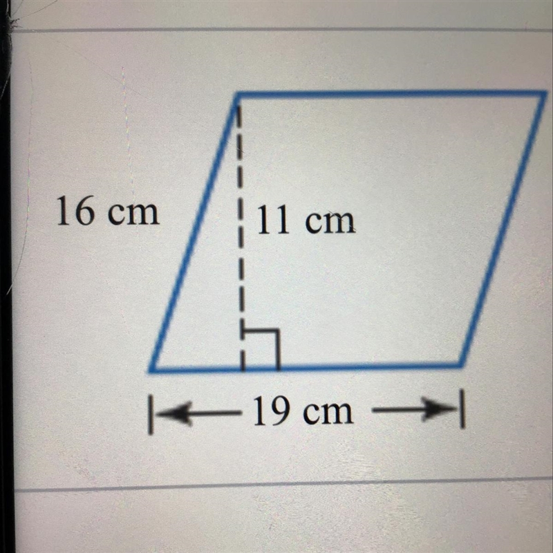 Find The area of the parallelogram-example-1