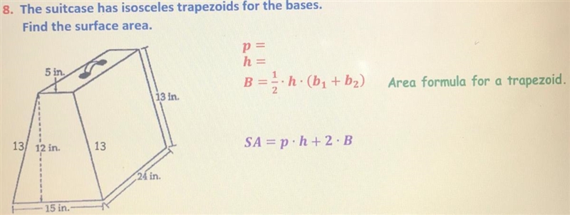 PLEASE HELP ME Find the surface area of the suitcase-example-1