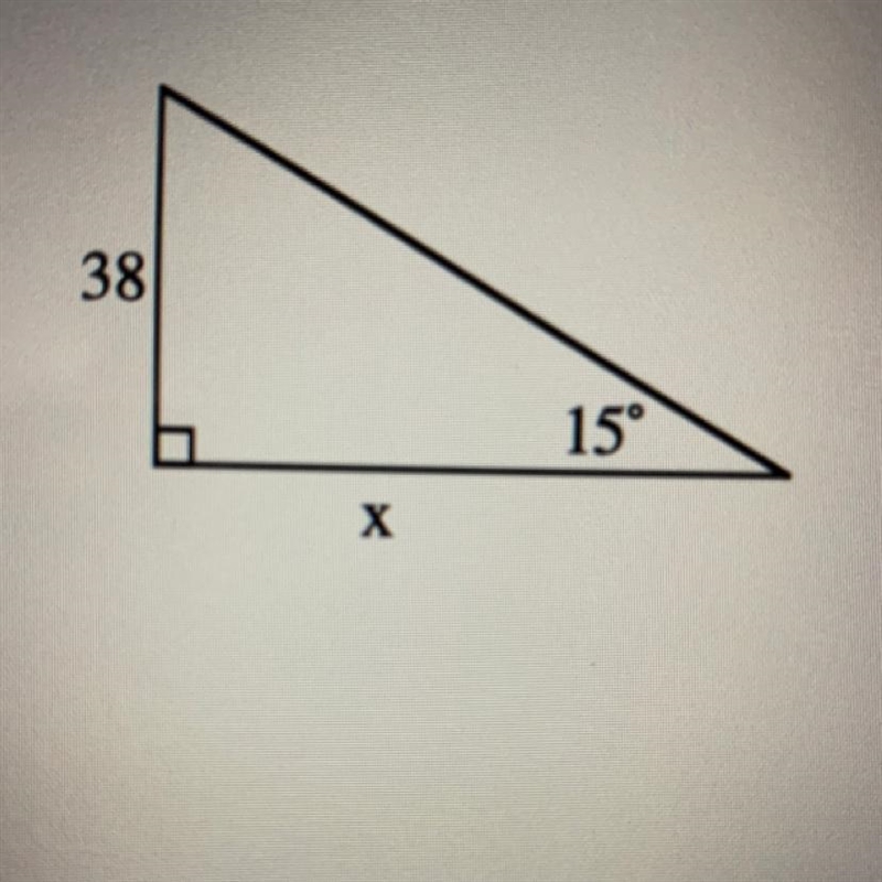 Trigonometry Problem Find the length of the missing side.-example-1