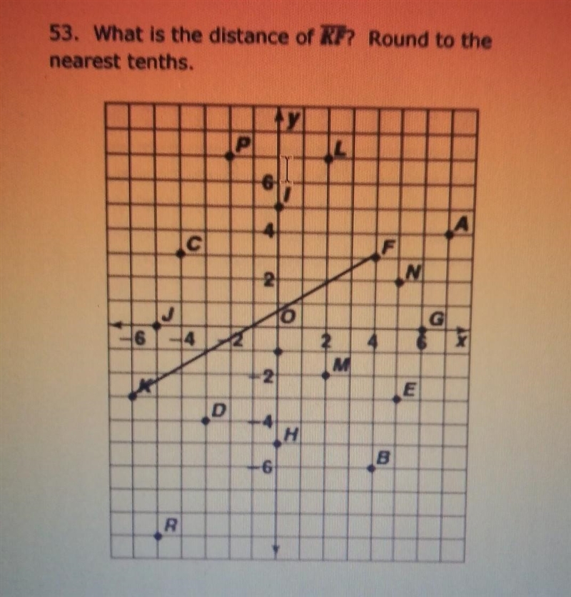 What is the distance of KF. round to the nearest tenths ​-example-1