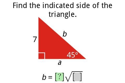 Find the indicated side of the triangle.-example-1