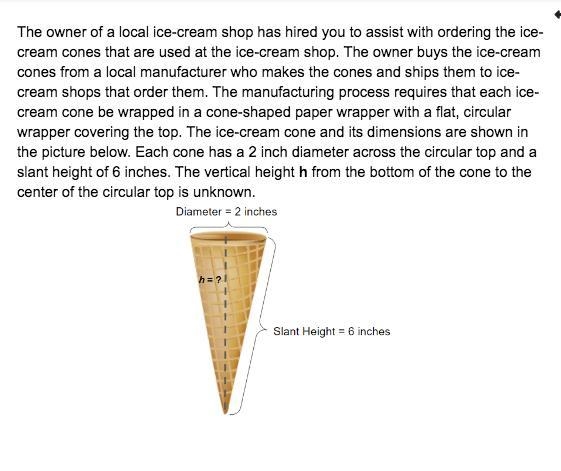 PLEASE HELP!! Due today: A customer orders two ice cream cones. How much ice cream-example-1